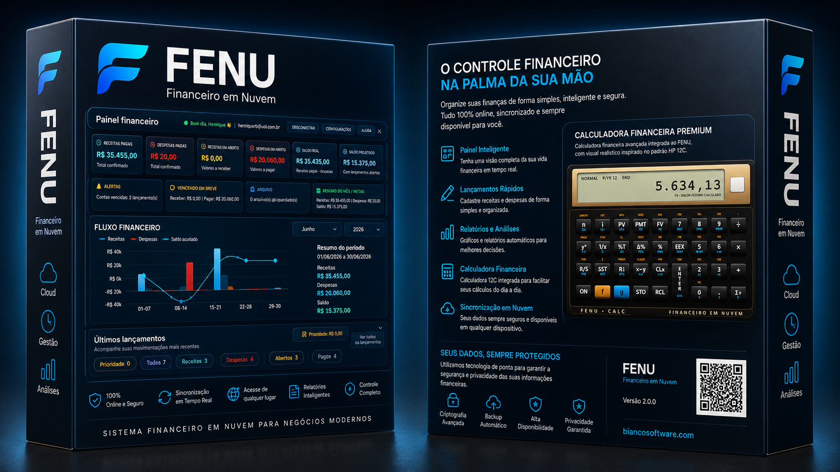 Caixa 3D atualizada do FENU Web